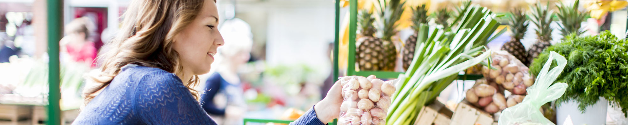 Fresh produce at a supermarket